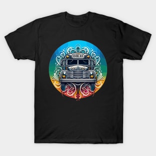 Artistic Silhouette Of A School Bus T-Shirt